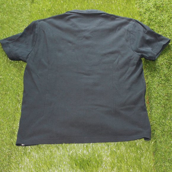 Denim & Flower Men's Navy Button Up Polo Shirt - Size Large - Picture 4 of 11